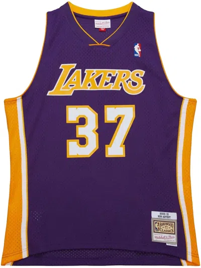 Mitchell & Ness Nba Dark "lakers 2009 Ron Artest" Jersey In Purple
