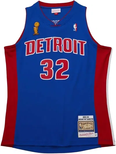 Mitchell & Ness Nba Dark "pistons 2003 Richard Hamilton" Jersey In Blue