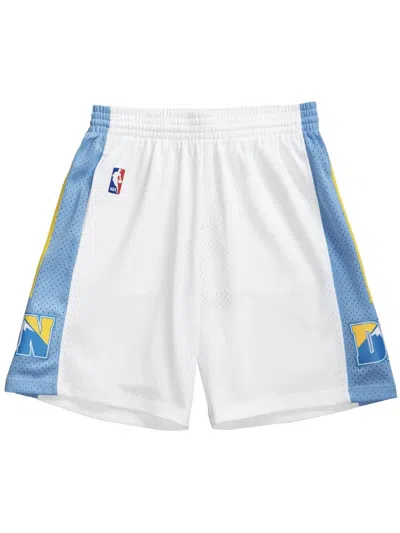Mitchell & Ness "nba Denver Nuggets 06" Swingman Shorts In White