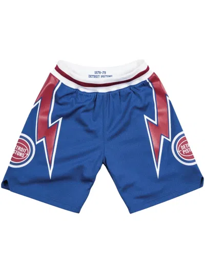 Mitchell & Ness "nba Detroit Pistons 78-79" Basketball Shorts In Blue