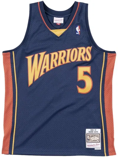 Mitchell & Ness "nba Golden State Warriors '06 Baron Davis" Swingman Jersey Waistcoat Top In Blue