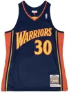 Mitchell & Ness "nba Golden State Warriors 09 Steph Curry" Authentic Road Jersey Vest Top In Blue