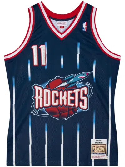 Mitchell & Ness "nba Houston Rockets 02 Yao Ming" Authentic Road Jersey In Blue