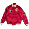 Mitchell & Ness Nba Houston Rockets Champ City Satin Jacket In Red