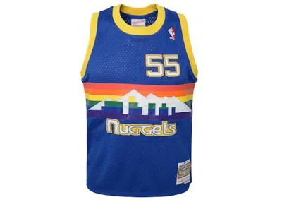 Pre-owned Mitchell & Ness Nba Kids Denver Nuggets Dikembe Mutombo 199192 Swingman Road Jersey In Royal
