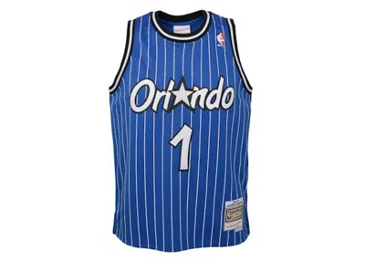 Pre-owned Mitchell & Ness Nba Kids Orlando Magic Anfernee Hardaway 199495 Swingman Road Jersey In Royal