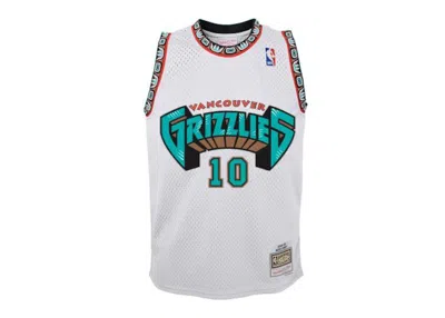 Pre-owned Mitchell & Ness Nba Kids Vancouver Grizzlies Mike Bibby 199899 Swingman Home Jersey In White
