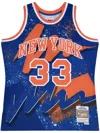 Mitchell & Ness "nba Knicks 1991 Patrick Ewing" Hyper Hoops Swingman Jersey Vest Top In Blue
