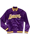 Mitchell & Ness Nba Lakers "purple" Lightweight Satin Jacket In Purple