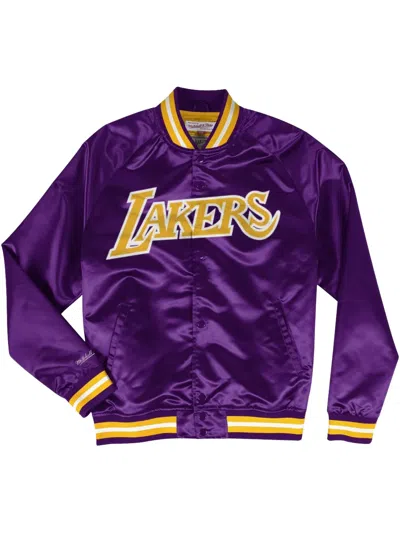 Mitchell & Ness Nba Lakers "purple" Lightweight Satin Jacket