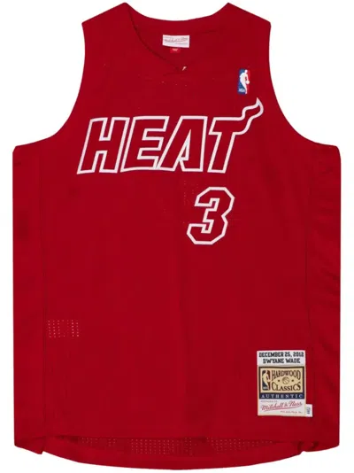 Mitchell & Ness "nba Miami Heat 2012 Dwyane Wade" Christmas Day Jersey In Red