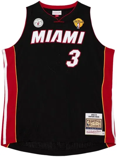 Mitchell & Ness "nba Miami Heat 2012 Dwyane Wade" Road Finals Jersey In Black