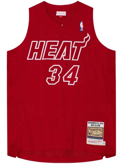 Mitchell & Ness "nba Miami Heat 2012 Ray Allen" Christmas Day Jersey In Red