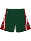 Mitchell & Ness "nba Milwaukee Bucks 2013" Road Shorts In Green