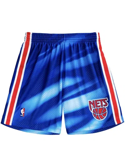 Mitchell & Ness "nba New Jersey Nets 90" Swingman Shorts In Blue