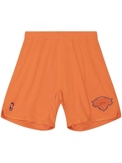 Mitchell & Ness "nba Ny Knicks 2012" Christmas Day Basketball Shorts In Orange