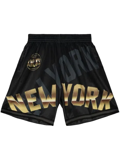 Mitchell & Ness "nba Ny Knicks" Big Face 4.0 Shorts In Black
