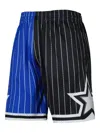Mitchell & Ness Men's  Blue, Black Orlando Magic Big And Tall Hardwood Classics Split Swingman Shorts