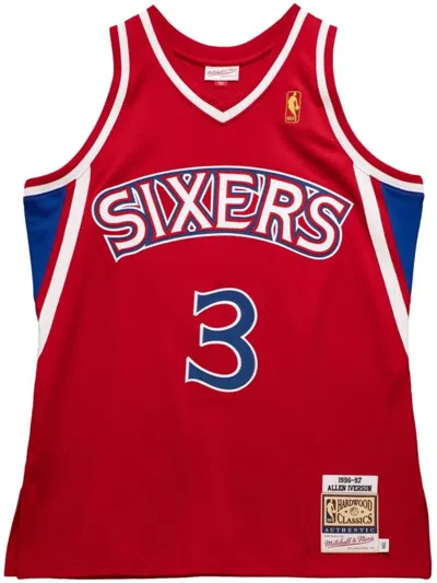 Mitchell & Ness "nba Philadelphia 76ers 96 Allen Iverson" Authentic Jersey In Red