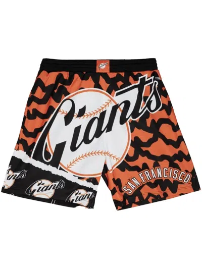 Mitchell & Ness "nba San Francisco Giants" Jumbotron 2.0 Sublimated Shorts In Black