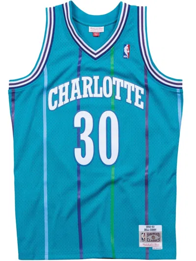 Mitchell & Ness Nba Swingman Road Hornets 1992 Dell Curry "teal" Jersey In Green