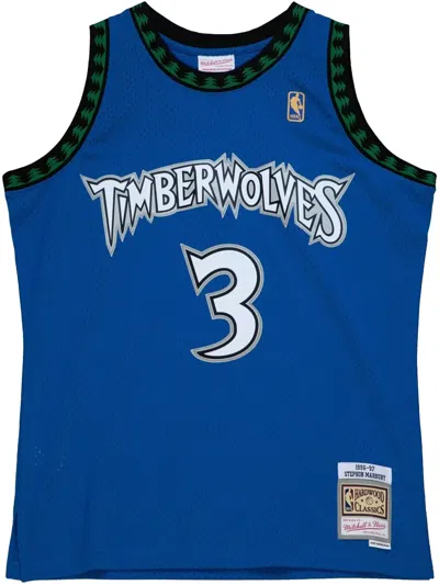 Mitchell & Ness Nba Swingman "timberwolves 1996 Stephon Marbury" Jersey In Blue