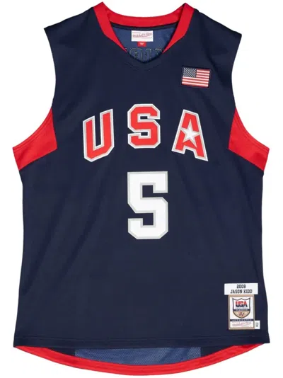 Mitchell & Ness "nba Usa 2008 Jason Kidd" Basketball Jerseys In Blue