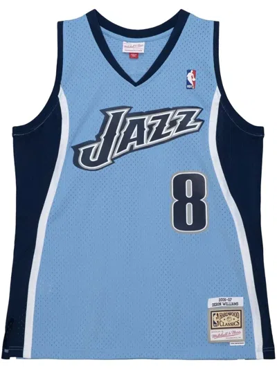 Mitchell & Ness "nba Utah Jazz 2006 Deron Williams" Alternate Jersey Waistcoat Top In Blue