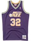 Mitchell & Ness "nba Utah Jazz 91 Karl Malone" Swingman Jersey Vest Top In Purple