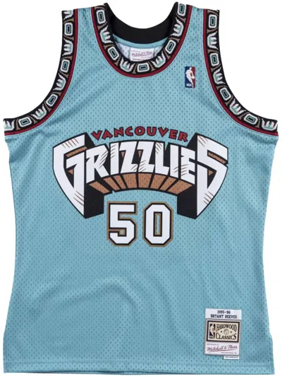 Mitchell & Ness "nba Vancouver Grizzlies 95 Bryant Reeves" Swingman Jersey Waistcoat Top In Blue