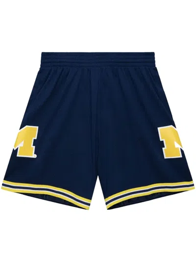Mitchell & Ness "ncaa Michigan Wolverines 1991" Road Shorts In Blue
