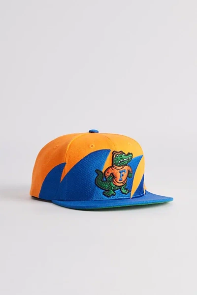Mitchell & Ness Ncaa University Of Florida Sharktooth Snapback Hat In Blue, Men's At Urban Outfitters