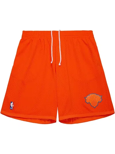 Mitchell & Ness New York Knicks 2012 Christmas Day Swingman Shorts In Orange