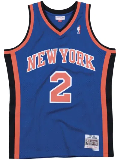 Mitchell & Ness "new York Knicks Road 1998-99 Larry Johnson" Swingman Jersey In Blue