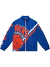 Mitchell & Ness New York Knicks Warm-up Jacket In Blue
