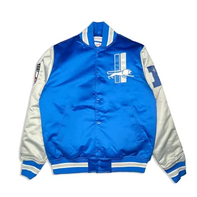 Mitchell & Ness Nfl Detroit Lions Primetime Heavyweight Jacket In Blue