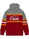 Mitchell & Ness Nfl Head Coach Chiefs "grey/red" Hoodie In Red