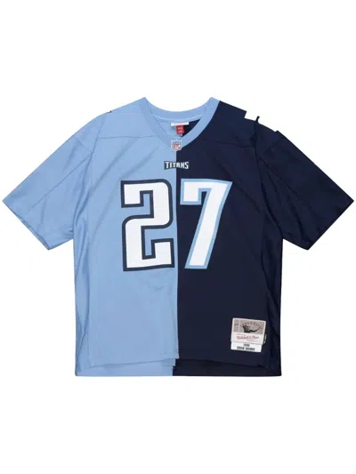 Mitchell & Ness "nfl Tennessee Titans 1999 Eddie George" Split Legacy Football Jersey In Blue