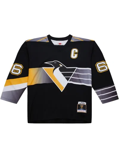 Mitchell & Ness Nhl Alternate "penguins 1996 Mario Lemieux" Jersey In Black