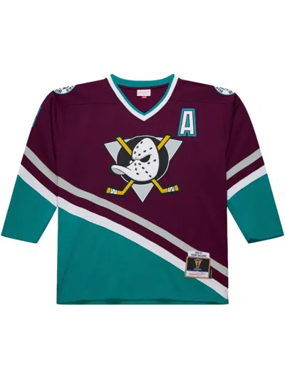 Mitchell & Ness Nhl Dark "ducks 1996 Teemu Selanne" Jersey In Purple