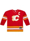 Mitchell & Ness Nhl Dark "flames 1988 Lanny Mcdonald" Jersey In Red