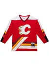 Mitchell & Ness Nhl Dark "flames 1994 Phil Housley" Jersey In Red