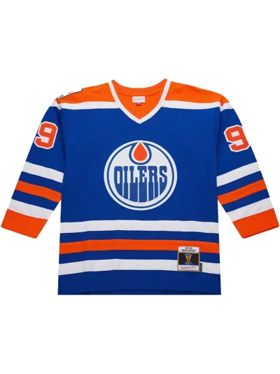 Mitchell & Ness Nhl Dark "oilers 1979 Wayne Gretzky" Jersey In Blue