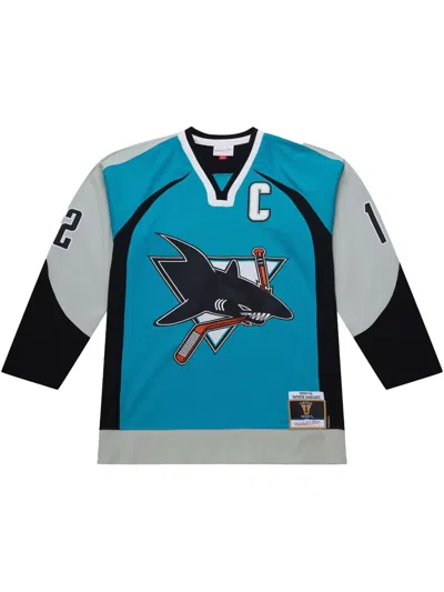 Mitchell & Ness Nhl Sharks 2003 Patrick Marleau "teal" Jersey In Blue