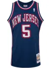 Mitchell & Ness Nj Nets Authentic Jersey In Blue