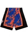 Mitchell & Ness Men's Basketball Shorts Nba Team Marble Swingman Shorts Hardwood Classics Neykni In Blue