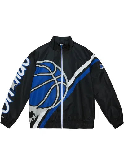 Mitchell & Ness Orlando Magic Exploded Logo Warm-up Jacket In Black