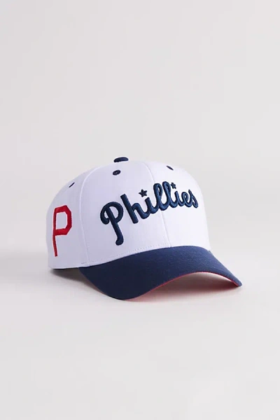 Mitchell & Ness Philadelphia Phillies Evergreen Pro Snapback Coop Hat In White, Men's At Urban Outfitters
