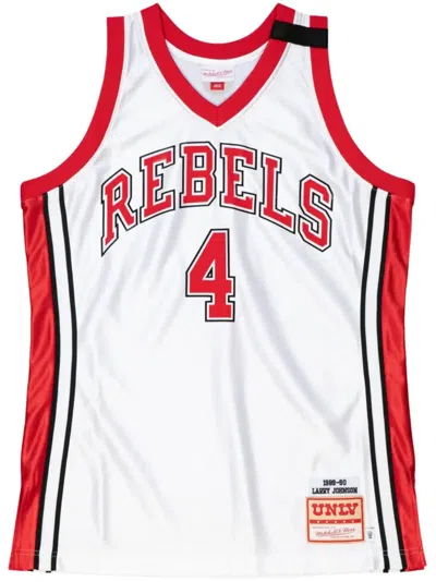 Mitchell & Ness "runnin Rebels 1989 Larry Johnson" Ncaa Unlv Jersey In White