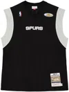Mitchell & Ness "san Antonio Spurs 2002" Shooting Shirt In Black